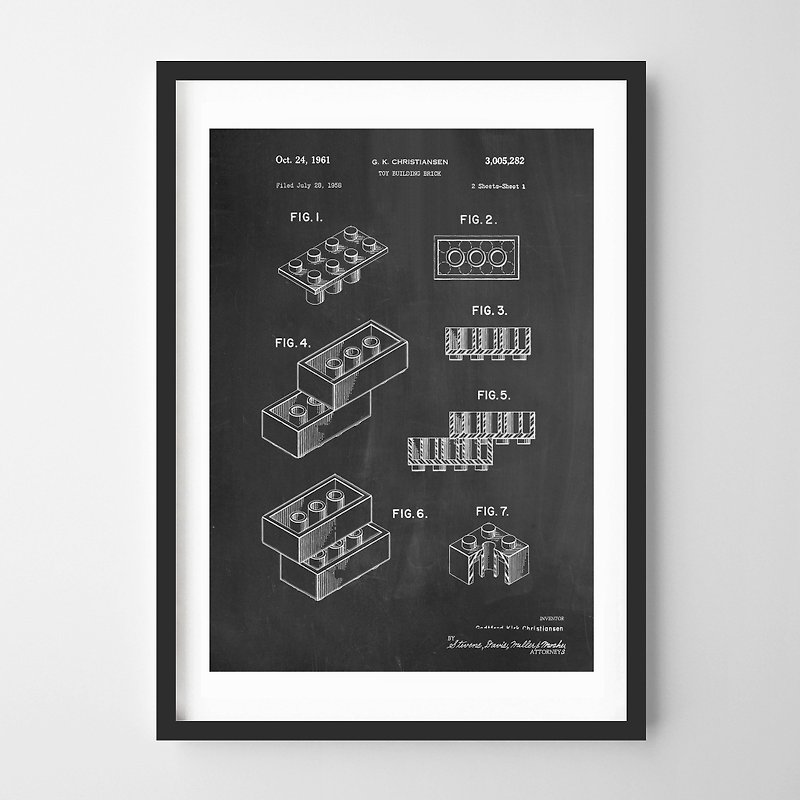 vintage toys chalkboard print #1 Vintage toys can be customized poster - โปสเตอร์ - กระดาษ 