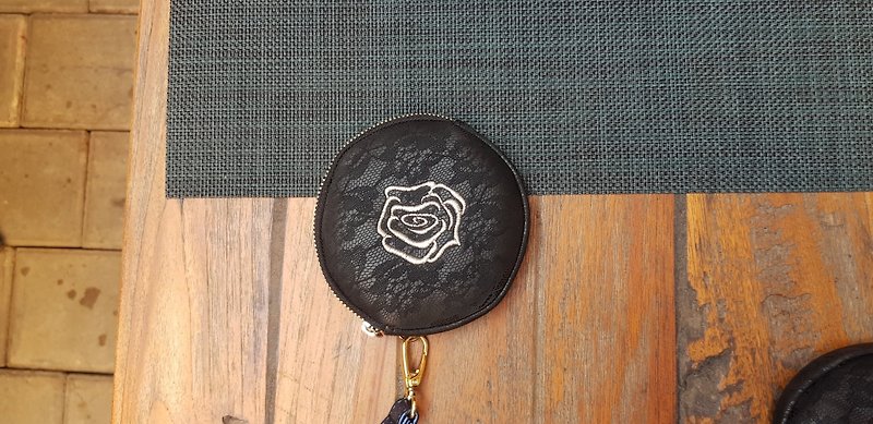 Rose'noir Coin Bag(Navy) - 散紙包 - 真皮 藍色