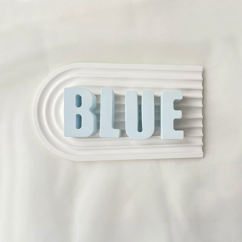 [Text teaser] Gypsum fragrance Stone letters fearless blue fragrance brick diffuser wedding favors - Fragrances - Other Materials Blue