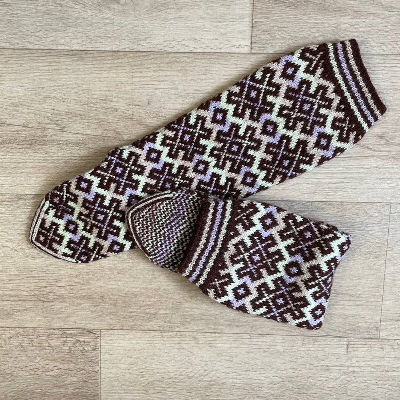 Cozy Comfort for Cold Seasons / Big Warm Crochet Stockings Handmade Socks - Stockings - Wool Brown