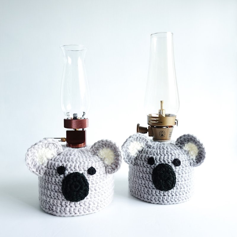 Crochet Camping Gas Canister Cover Warmer Koala size 230 - Camping Gear & Picnic Sets - Other Man-Made Fibers Gray