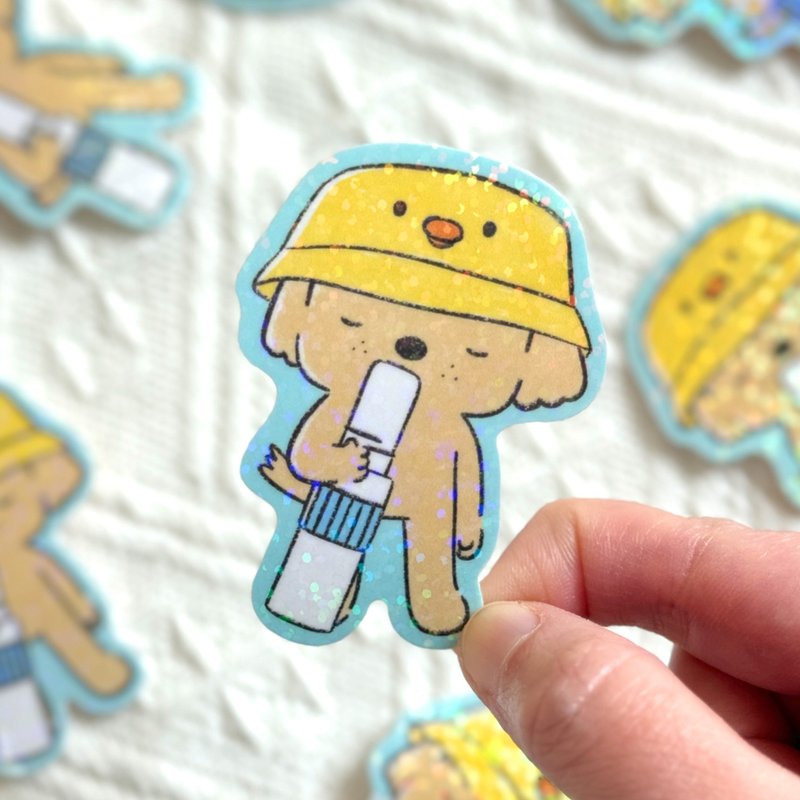 Holographic Waterproof Die Cut Sticker - Thai Inhaler - 貼紙 - 防水材質 
