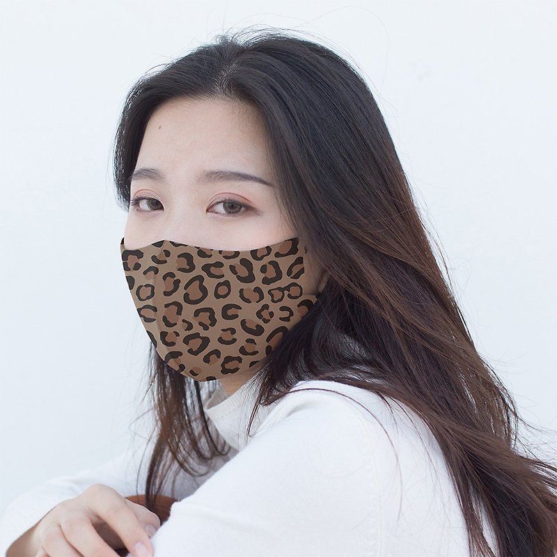 Caramel Leopard-3D Stereo Breathing Mask - Face Masks - Other Materials 