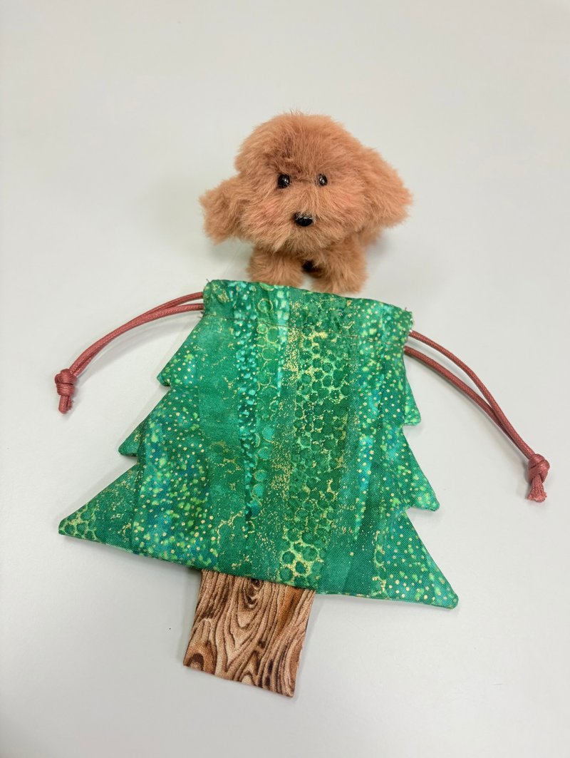 耶誕樹束口袋 - 束口袋/束口背包/水桶包 - 棉．麻 綠色