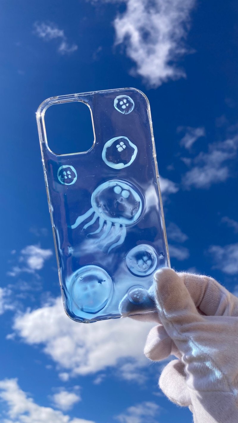 Compatible with almost all models  Jellyfish iPhone case - Phone Cases - Resin Blue