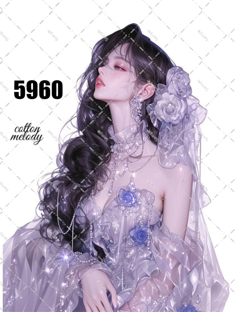 original sticker no.5960 人物ステッカー オリジナルステッカー 人物ステッカー 女の子ステッカー オリジナル人物ステッカー - 貼紙 - 紙 