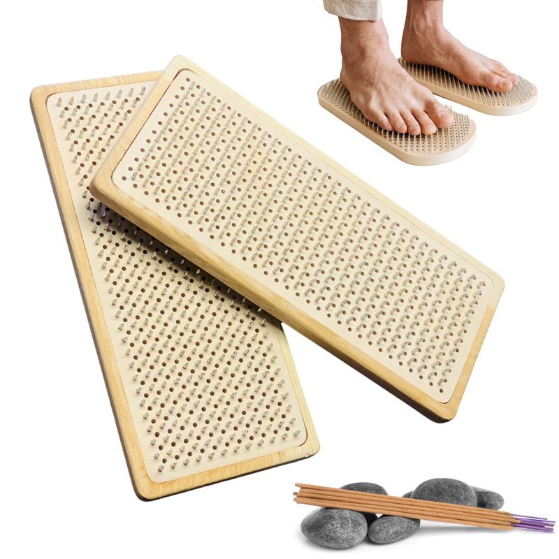 Sadhu meditation board with 10mm nail spacing - เสื่อโยคะ - ไม้ สีนำ้ตาล