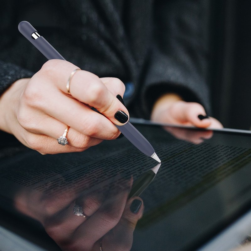 Apple Pencil 1代 超薄矽膠保護套 - 單色款(附充電轉接頭防丟線) - 其他 - 矽膠 多色