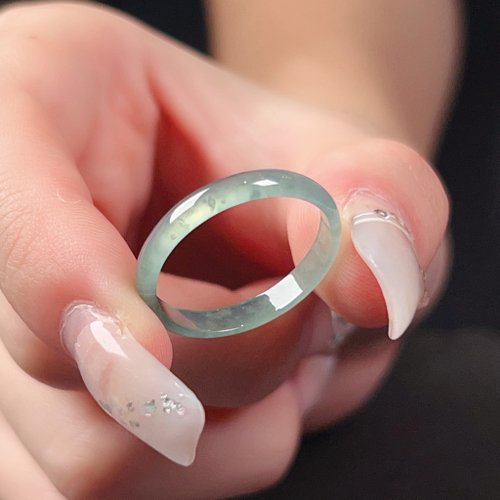 瓔珞珠寶盒 E.L.Jewelry Box 【求‧緣】冰藍水翡翠戒指戒圈 | 天然翡翠A貨 | 國際16圍
