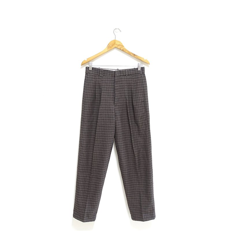 │Slowly│Low-key. Plaid-vintage suit pants│vintage. Retro. Art - Men's Pants - Polyester Multicolor
