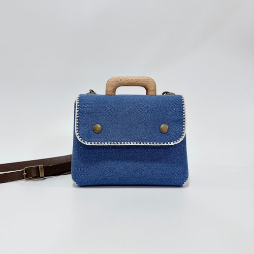 BAKS JEJULOUNLIFE mini bag _ Denim Linen Blend