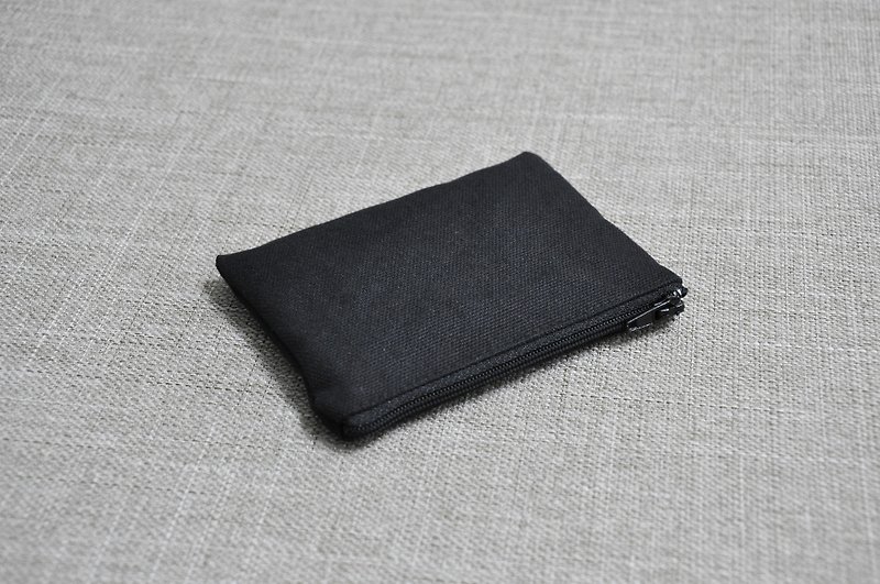 ENDURE / black canvas plain coin purse