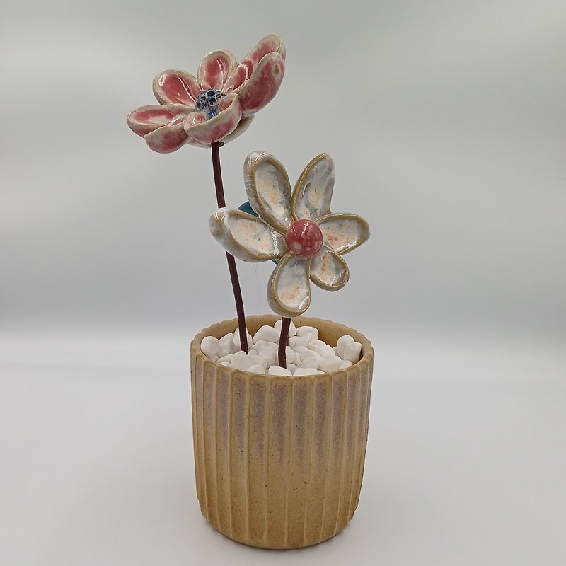 セラミック植木鉢セット - 観葉植物 - 陶器 多色