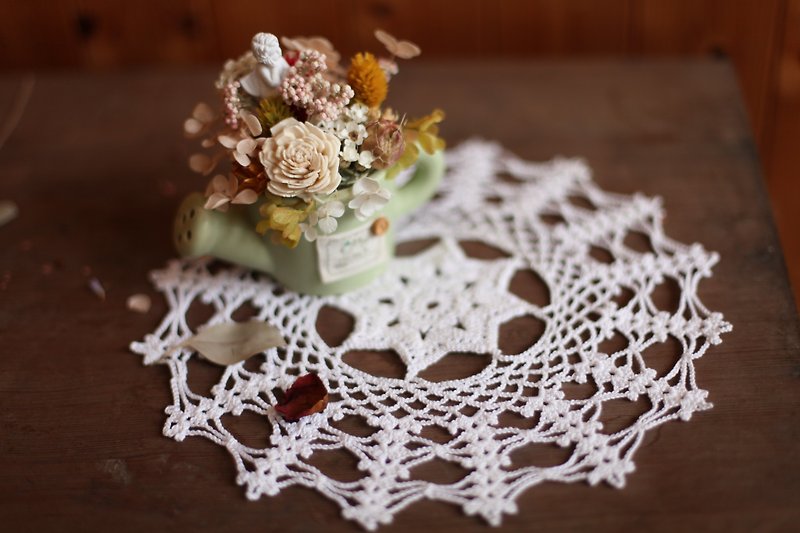 [Good Fetish] Germany vintage antique handmade crochet lace piece -007 - ของวางตกแต่ง - ผ้าฝ้าย/ผ้าลินิน 