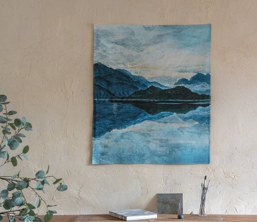 木直牛勿 臺灣山掛布 - 日月潭 70 x 83 cm