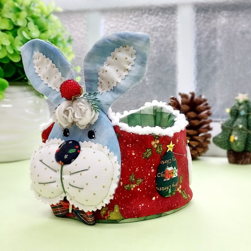 Christmas bunny storage box - Storage - Cotton & Hemp Red