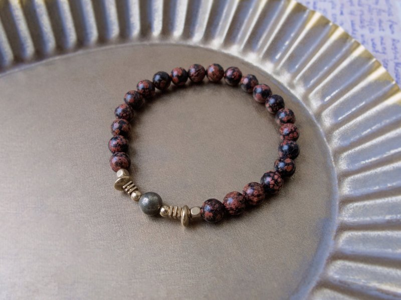 Positive Energy∣ Alabaster Stone Lucky Bracelet - สร้อยข้อมือ - เครื่องประดับพลอย สีแดง