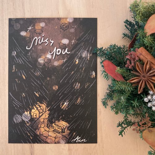You will come 繪畫創作工作室 Miss you 明信片/萬用卡/聖誕卡