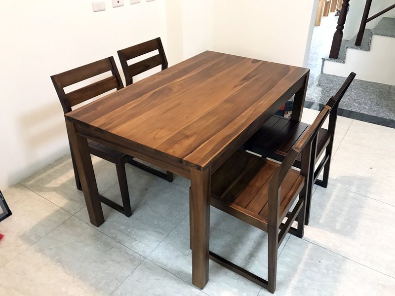 柚木餐桌餐檯 辦公桌 新希洛馬全原木實木 上漆設計感 民宿餐廳 - 餐桌/書桌 - 木頭 咖啡色