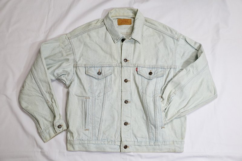 3thclub Ingenie Denim Jacket Full White Levis USA LSJ010 vintage - Men's Coats & Jackets - Cotton & Hemp White
