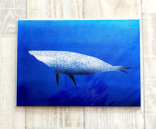 アート作品 A5プリント 極彩色のスイミーと鯨のスイミー - Shop AKI