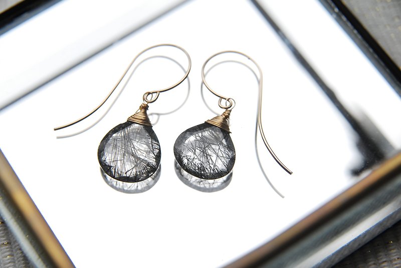 Gemstone quality Large tourmaline in quartz earrings Maron cut 14kgf