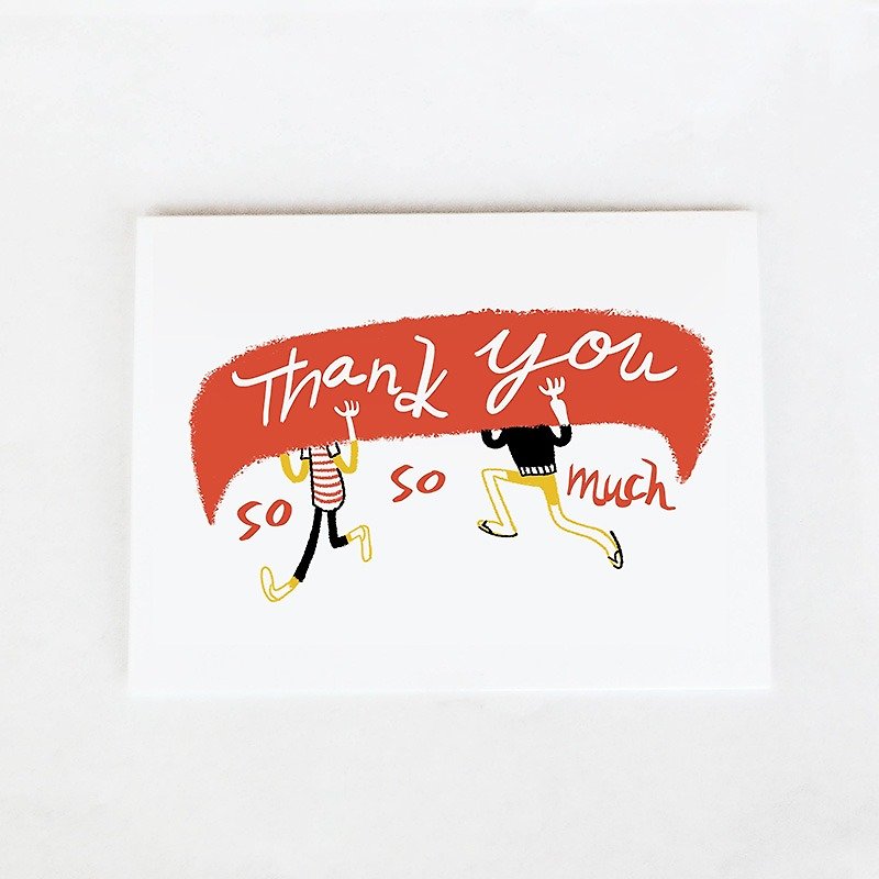 Forest & Waves Thank You Card / Canoeing - การ์ด/โปสการ์ด - กระดาษ สีแดง