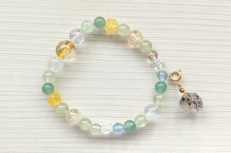 Forest Small Fresh Sun Wheel Heart Wheel Enhanced Crystal Bracelet - Bracelets - Crystal 