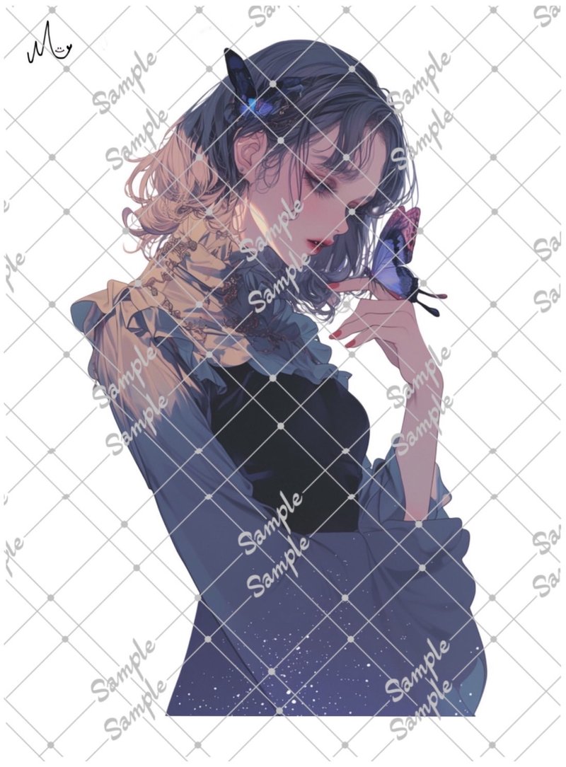 オリジナル人物ステッカー10月新作 - 貼紙 - 紙 