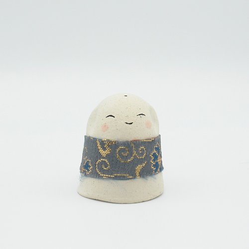 kyoto-jizodou 手作り陶人形 ピンクのほっぺのお地蔵さん