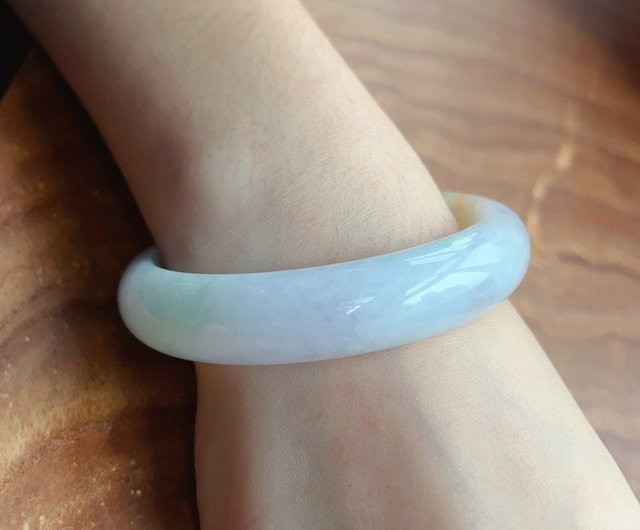 三彩翡翠バングル | 19号 | 天然ミャンマー産翡翠A貨 | ギフト