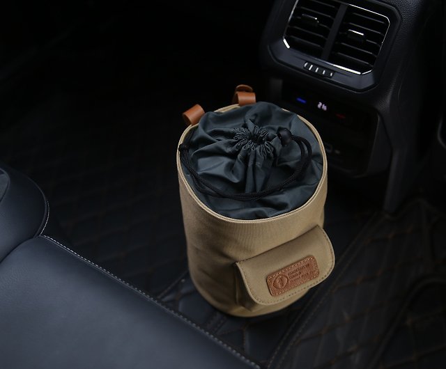 Leather Car Garbage Can/Car Trash Can/Hangable/With Nylon Garbage Bag/DG72  - Shop icleabag Trash Cans - Pinkoi