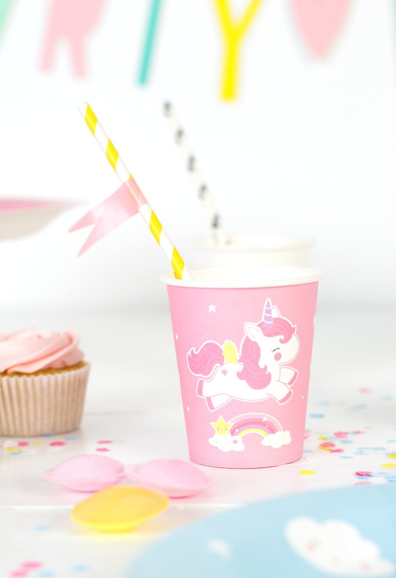 Paper cups: Unicorn - Cookware - Paper Pink