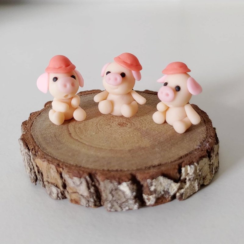 黏土手作 ATO48豬豬幼幼班同學(單隻出售) - 公仔/玩偶 - 其他材質 