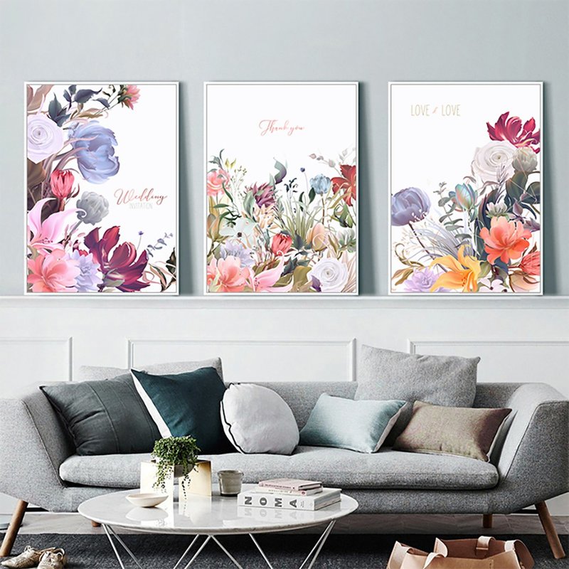 Flower Language-Hanging Pictures_Hanging Pictures_Green Plant Series_Made in Taiwan and shipped quickly in two working days - Posters - Cotton & Hemp Multicolor