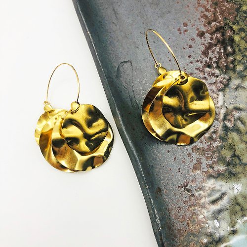 ART COLE 黃銅耳環 幾何耳環 14kgf耳環 簡約耳環 北歐風格 情人節禮物