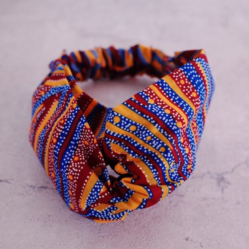 アフリカンプリント 布 ヘアバンド - 髮飾 - 棉．麻 多色