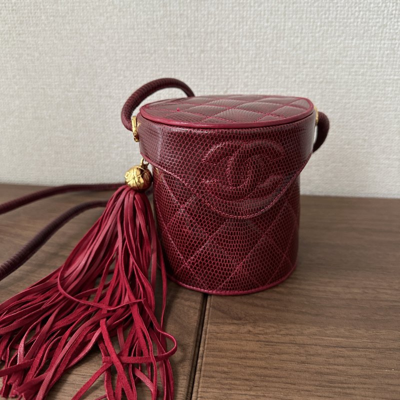 CHANEL 香奈兒 流蘇 CC 標誌 Matelassé 羊皮 肩背包 - 側背包/斜背包 - 真皮 紅色