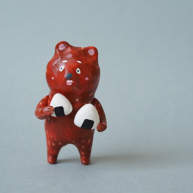 Rice ball bear - 公仔/玩偶 - 黏土 咖啡色