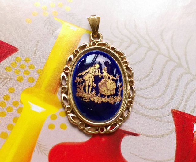 フランス リモージュ磁器 絵画 ロミオ ジュリエット 小さな