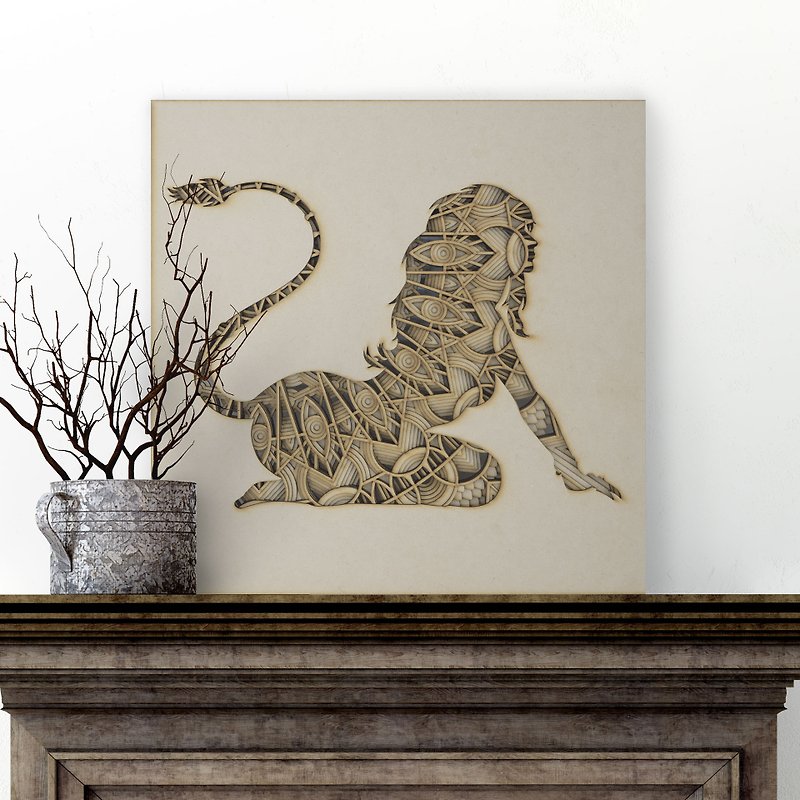 STEREOWOOD Lion King Multi-Layer Wooden Wall Art, Stereoscopic 3D Decor