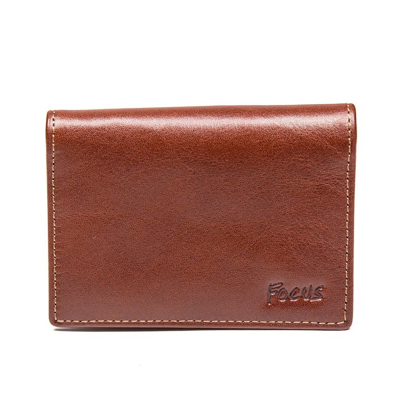 Leather Business Card Holder/ Transparent Window Credit Card Holder/ Italian Vegetable Tanned Leather/ Business People - ที่เก็บนามบัตร - หนังแท้ 