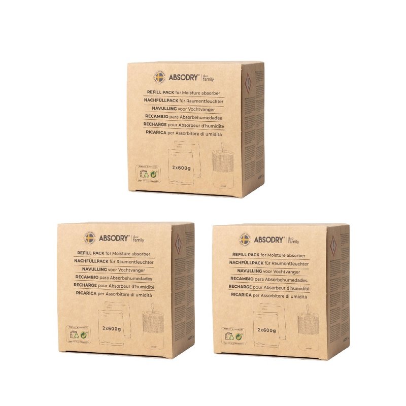 Swedish Absodry dehumidifier refill pack 3 boxes - เครื่องใช้ไฟฟ้าขนาดเล็กอื่นๆ - วัสดุอื่นๆ สีเขียว