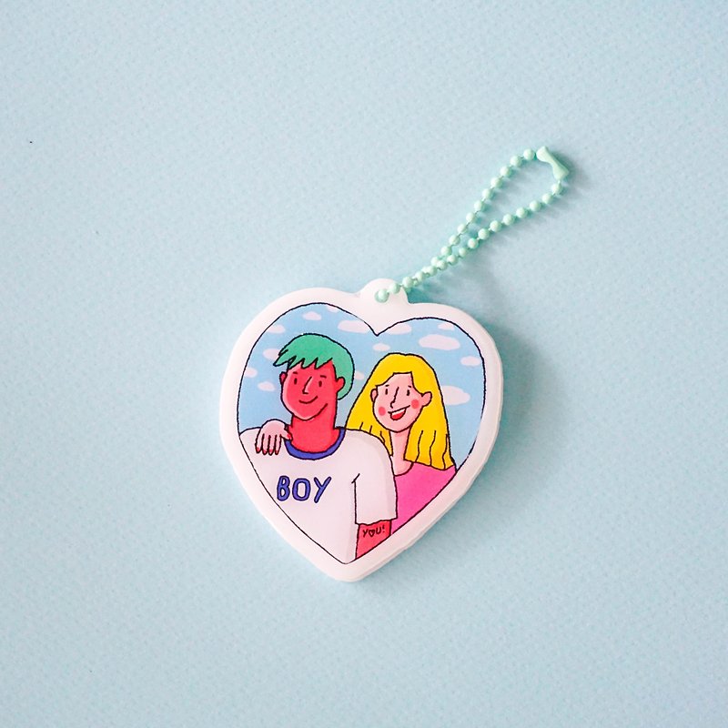 POCKET MIRROR BOY'S HEART - 其他 - 塑膠 粉紅色