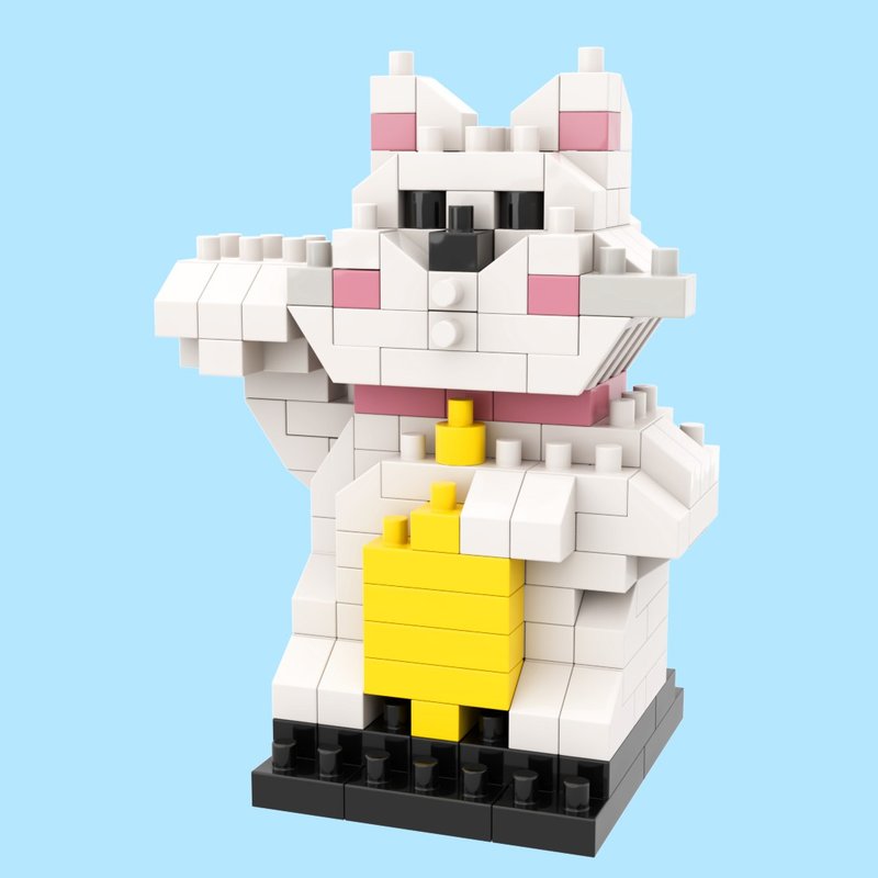 Archbrick x Cheeky Beckoning Cat Brick Nanoblock - ตุ๊กตา - พลาสติก หลากหลายสี