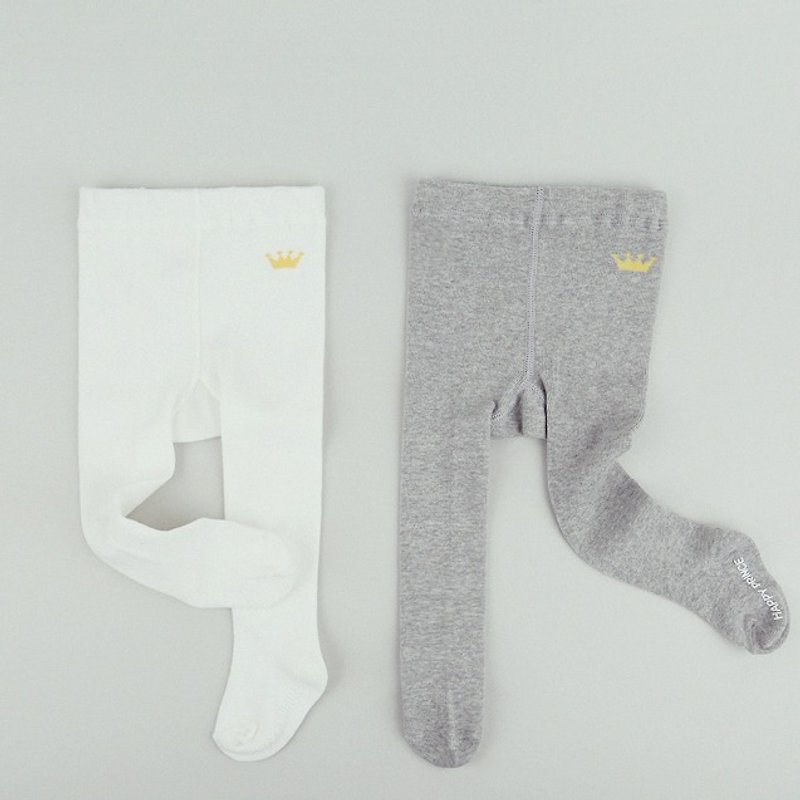 Happy Prince 嬰童皇冠褲襪 韓國製 - 嬰兒襪子 - 聚酯纖維 灰色