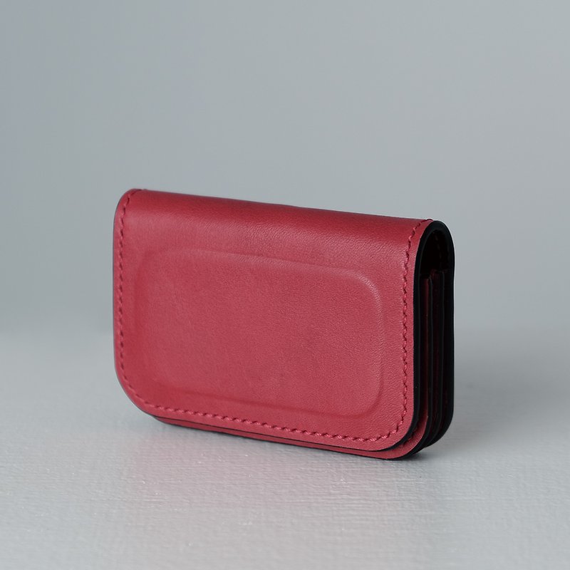 MOMO ACCORDION CARD WALLET RED/BLACK - Wallets - Genuine Leather Red