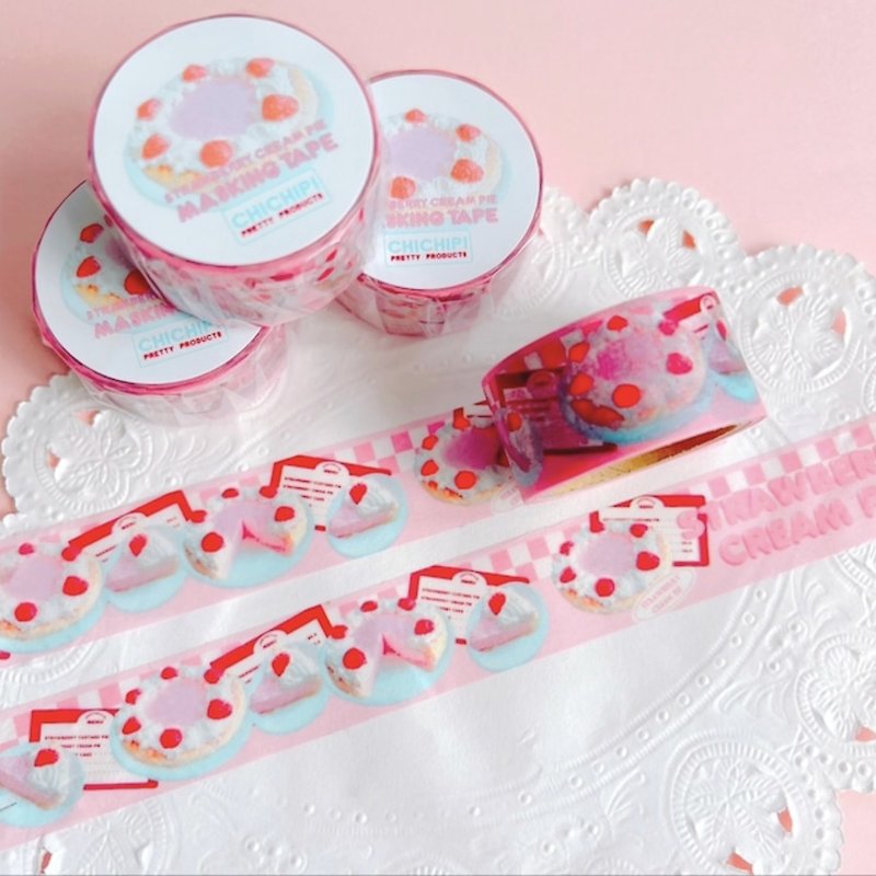 [Maste] STRAWBERRY CREAM PIE - Washi Tape - Paper Pink