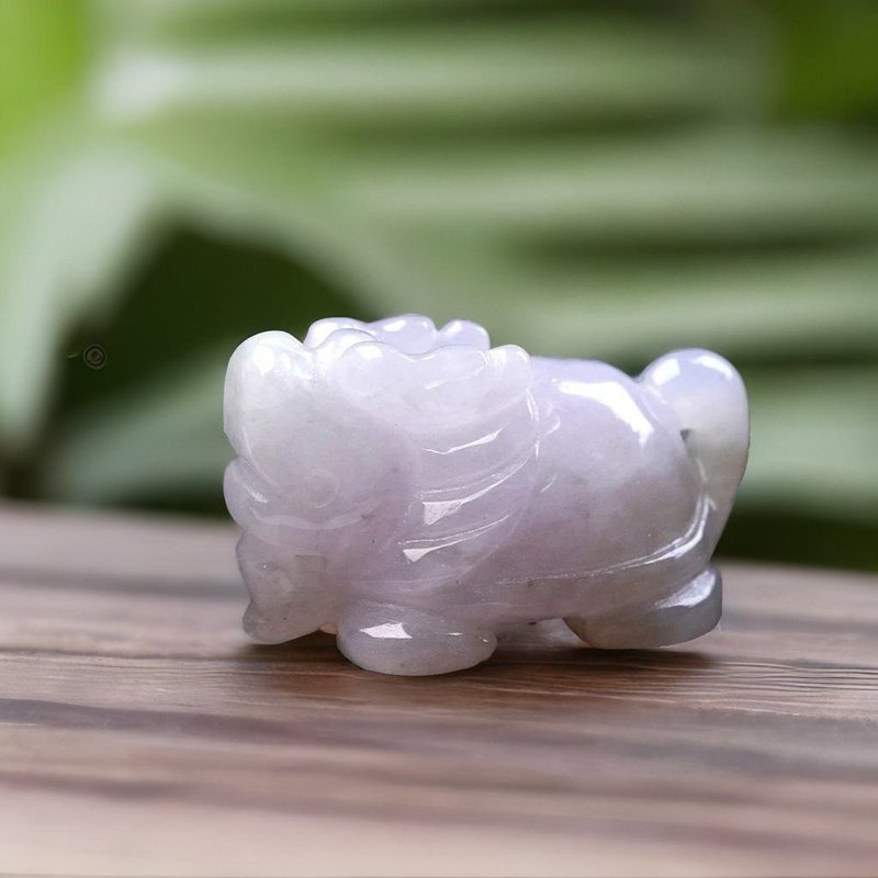 冰種粉紫翡翠龍龜 | 天然緬甸玉翡翠A貨 | 送禮 - 項鍊 - 玉石 粉紅色