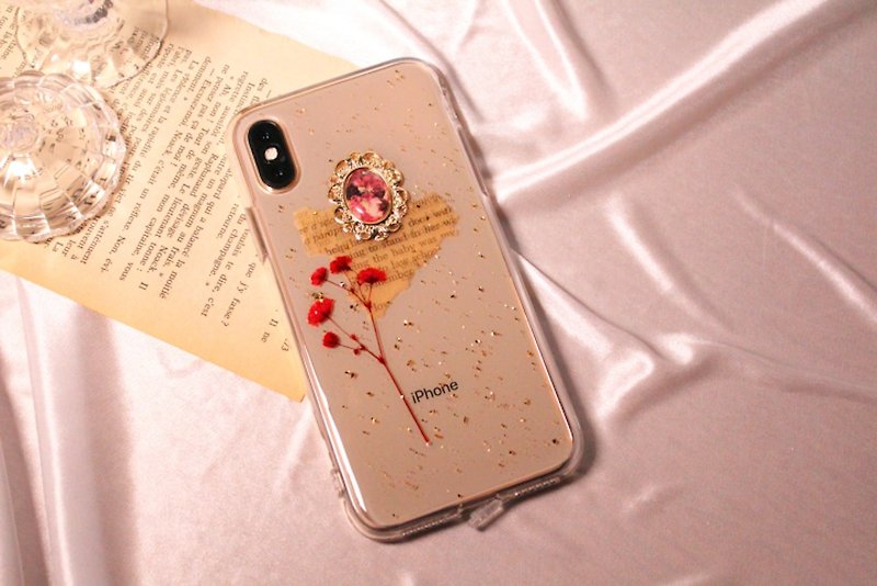 Vintage rose pendant phone case - เคส/ซองมือถือ - อะคริลิค สีใส
